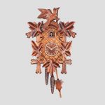 Yaprak Oymalı Haftalık Kurmalı Guguklu Saat 40 CM