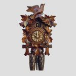 Guguklu Saat Yaprak Oymalı 34 CM