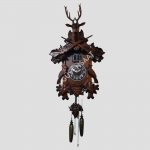 60 Cm Geyikli Oymalı Guguklu Saat